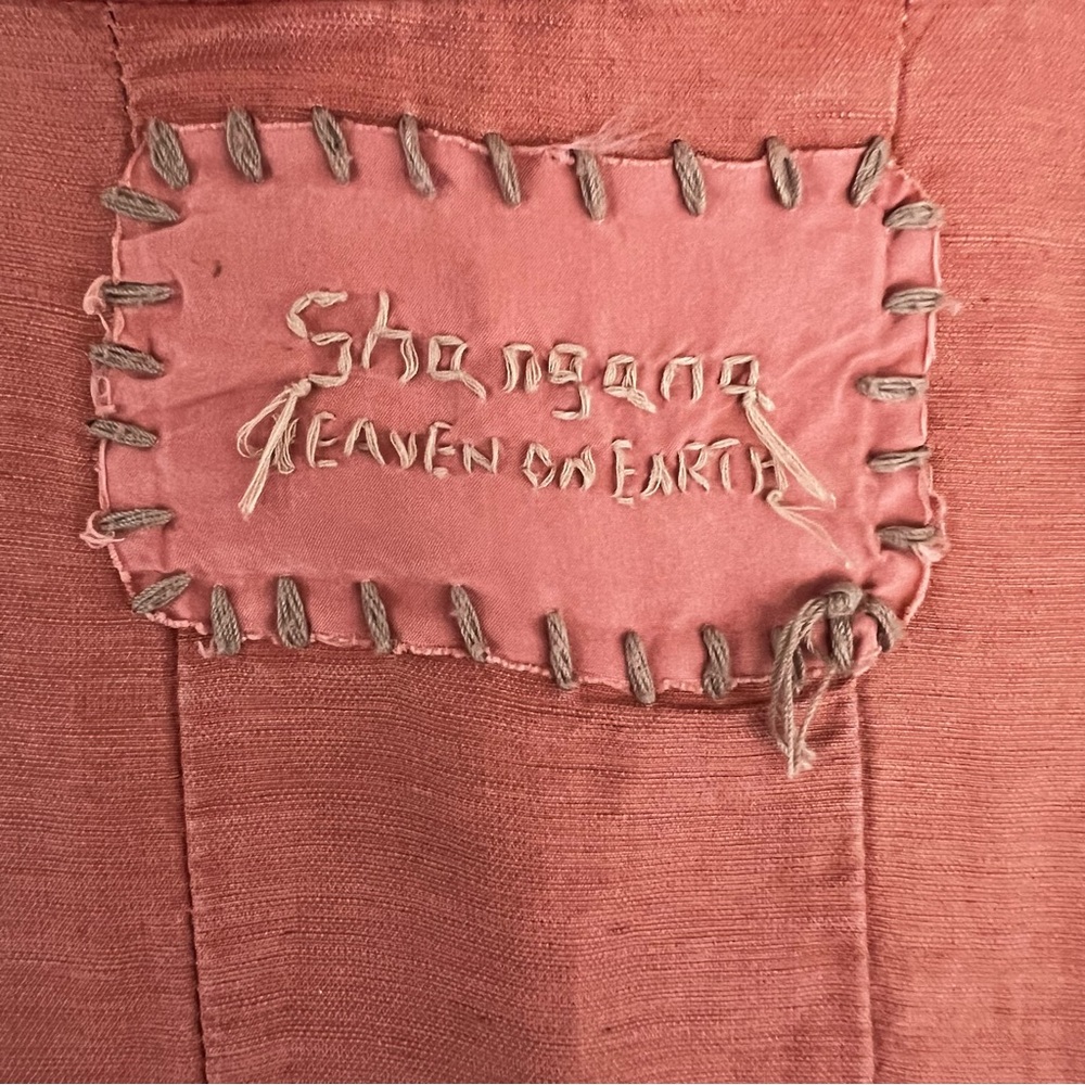 Shangana Hanmade Linen Patchwork Exposed Stitch Mid Length Duster Trench Coat - Picture 12 of 15